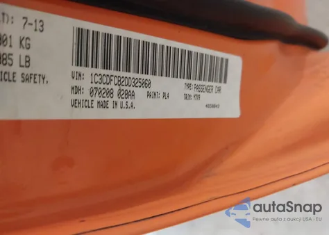 2013 Dodge Dart Gt из США, поврежденный, VIN 1C3CDFCB2DD325060